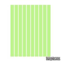 Набор полосок бумаги для квиллинга, 1 цвет (зеленый пастель), 3х295мм, 160 г/м2,  100 шт. - ScrapUA.com