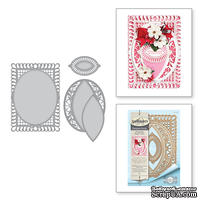 Ножи от Spellbinders - Bella Rose Lattice Layering Frame Large - ScrapUA.com