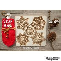 Чипборд ScrapBox - Набор снежинок Hh-019 - ScrapUA.com