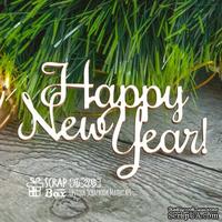 Чипборд ScrapBox - Надпись Happy New Year Hi-205