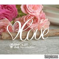 Чипборд ScrapBox - надпись Love с сердечком Hi-212