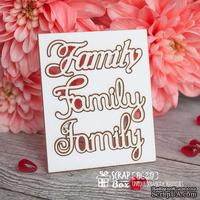 Чипборд ScrapBox - надпись Family Hi-231 - ScrapUA.com