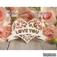 Чипборд ScrapBox - Сердце с лентой - ScrapUA.com