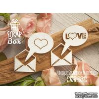 Чипборд ScrapBox - Конверт с сердечком - ScrapUA.com