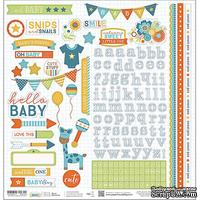 Наклейки от Paper House - Hello Baby Cardstock Stickers - Blue Boy, 30x30 см - ScrapUA.com