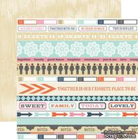 Лист двусторонней скрапбумаги Teresa Collins Designs - Family Stories - Noted, 30х30 см