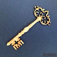 Деревянная фигурка WOOD-066 - Старинный ключ, 1 штука - ScrapUA.com