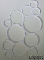 Вырубка из белого картона - Каскад из колец, приблизительные размеры в см: 10,5 x 15,3.