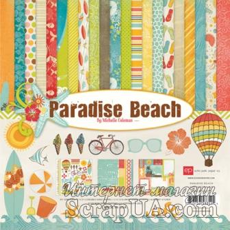 Набор бумаги от Echo Park "Paradise Beach", 30x30, 12 листов | Товары для скрапбукинга | ScrapUA.com