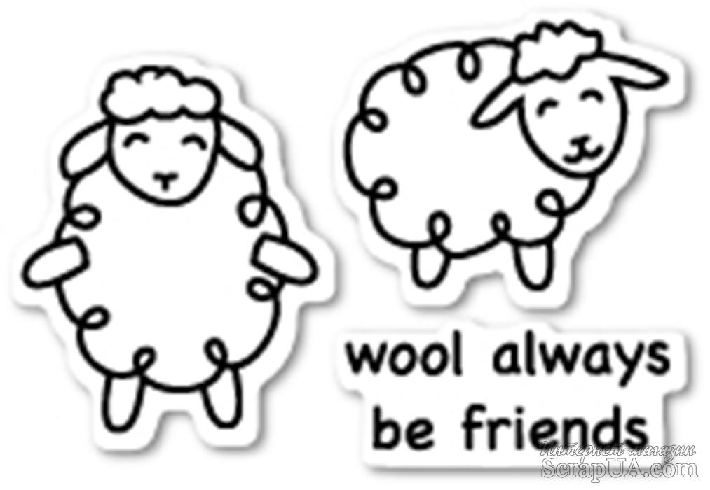 Штампы от Poppystamps - Wool Be Friends clear stamp set