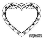 Штамп от Питерского Скрапклуба - Рамка-Сердце (Сердечные Надписи)
