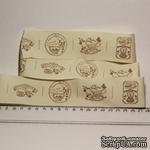 Лента от Thailand - Home Made Brown Pattern Print Cotton Ribbon Label String, 1 метр - ScrapUA.com