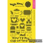 Силиконовый штамп от Waffle Flower - Stitched Cup of Tea Stamp Set - ScrapUA.com