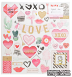 Высечки из чипборда от Crate Paper - Heart Day Collection - 30x30 см - ScrapUA.com