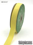 Лента Twill and Stripes, цвет желтый/белый, ширина 1,9 см, длина 90 см - ScrapUA.com