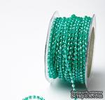 Нить с бусинкам от May Arts - TEAL GREEN, 4 мм, цвет зеленый, длина 90 см