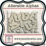 Набор букв из чипборда с рисунком Jenni Bowlin Alterable Alphas - Micro Dot, 36 штук - ScrapUA.com