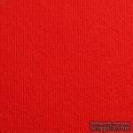 Дизайнерський картон з фактурою вельвету Nettuno rosso fuoco, 30х30 см, червоний червоний, 280 г/м2, 1 шт. - ScrapUA.com