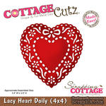 Лезвие CottageCutz - Lacy Heart Doily, 10х10 см - ScrapUA.com