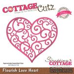 Лезвие CottageCutz - Flourish Love Heart (Elites)