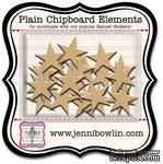 Набор фигурок из чипборда Jenni Bowlin Mini Chipboard Pieces - Star, 24 штуки - ScrapUA.com