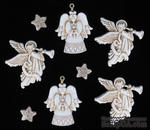 Набор декоративных пуговиц Dress It Up - Christmas Bling - Glitter Angels - ScrapUA.com