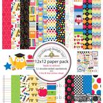 Набор кардстока от Doodlebug Cardstock - back to school, двусторонний, 30,5 x 30,5 см - ScrapUA.com