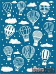 Пластина для эмбоссинга от Cheery Lynn Designs - Hot Air Balloons and Clouds Embossing Plate - ScrapUA.com