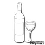 Лезвие Frantic Stamper - Cutting Die - Wine Bottle and Glass Set (2 pieces)