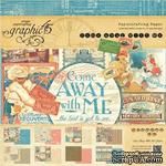 Набор скрапбумаги Graphic 45 - Come Away With Me - Pad, 20х20 см, двусторонняя, 8 листов