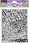 Резиновый штамп Hero Arts - Fly Away Newsprint, c оснасткой