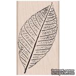 Резиновый штамп Hero Arts - Hand Pressed Leaf, на деревянном блоке