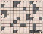 Резиновый штамп Hero Arts - Crossword Background, на деревянном блоке