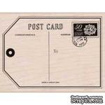 Резиновый штамп Hero Arts - Big Post Card, на деревянном блоке