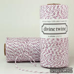 Хлопковый шнур от Divine Twine - Purple Plum, 1 мм, цвет фиолетовый/белый, 1м - ScrapUA.com