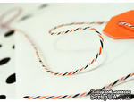 Хлопковый шнур от Divine Twine - Halloween, 1 мм, цвет оранжевый/черный/белый, 1м