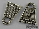 Металлическое украшение &quot;Сумочка&quot;, серебро, размер 16,5х12 мм, 1 шт - ScrapUA.com