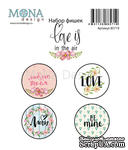 Набор фишек  от Mona Design - Love is in the air, 4 шт, диаметр 2,5 см - ScrapUA.com