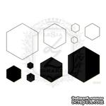 Акриловый штамп Lesia Zgharda N049 Соты и шестиугольники, набор из 10 штампов - ScrapUA.com