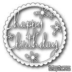 Ножи от Poppystamps - Happy Birthday Floral Frame craft die