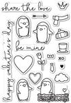 Штампы от Poppystamps - Be Mine Penguins clear stamp set - ScrapUA.com