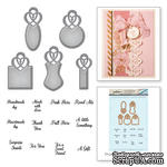 Ножи + штампы от Spellbinders - Paper Grace Vintage Elegance Becca Feeken Graceful Tiny Tag Stamp And Die Set - ScrapUA.com