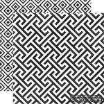 Лист скрапбумаги от Echo Park - Onyx Geometric, 30х30 см - ScrapUA.com