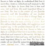 Лист односторонней бумаги с золотым тиснением от Scrapmir - &quot;Про любовь&quot; из коллекции Simple Flowers, 30x30 см - ScrapUA.com