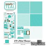 Мини-набор бумаги от Echo Park Totally Teal, Mini Theme, 6+1 листов, 30х30 см, SW3405 - ScrapUA.com