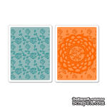 Набор папок для тиснения от Sizzix -  Sizzix Textured Impressions Embossing Folders 2PK - Doily &amp; Roses Set - ScrapUA.com