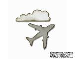 Ножи от Tim Holtz Alterations - Movers &amp; Shapers Magnetic Die Set - Mini Airplane &amp; Cloud, 2 шт - ScrapUA.com