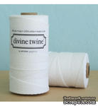 Хлопковый шнур от Divine Twine - Bright White, 1 мм, цвет белый, 1м - ScrapUA.com