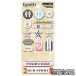 Пуговицы Teresa Collins Designs - Family Stories - Chipboard Buttons - ScrapUA.com