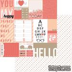 Лист двусторонней скрапбумаги Teresa Collins Designs - You Are My Happy - Hello Tags, 30х30 см - ScrapUA.com